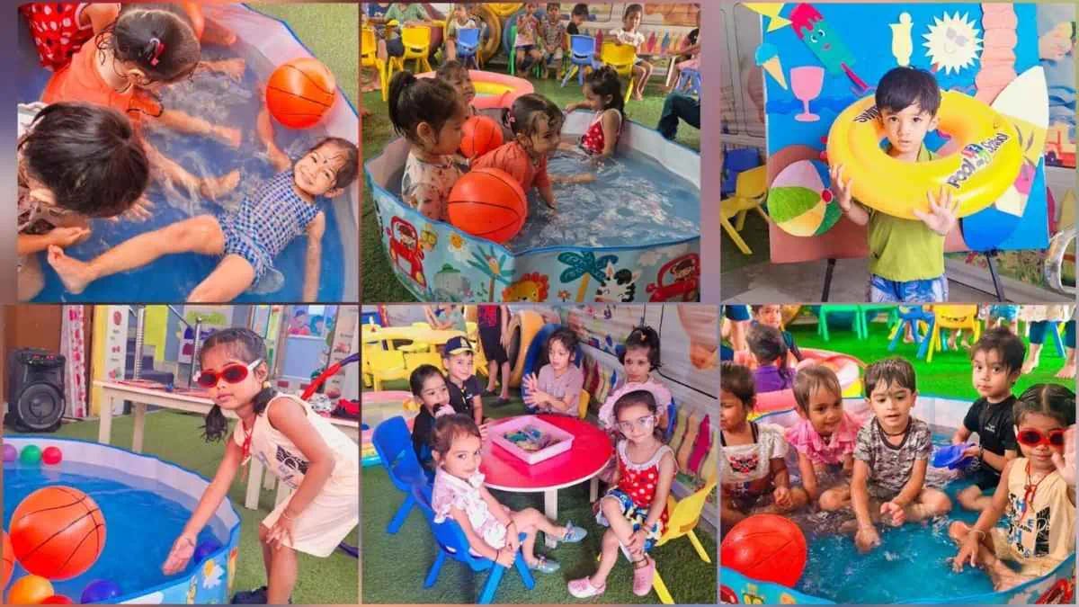 किण्डर वैली प्ले स्कूल में उतरा बचपन, ‘छई-छपा-छई’ और रेन डांस के साथ बच्चों ने मनाया ‘समर कार्निवल’