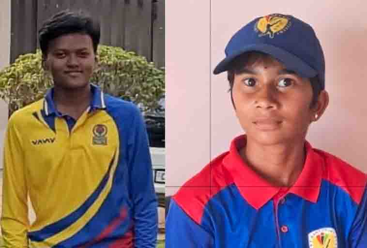 महिला क्रिकेट में बड़ी सफलता, पक्षालिका व साईत्रिशा का राज्य में चयन