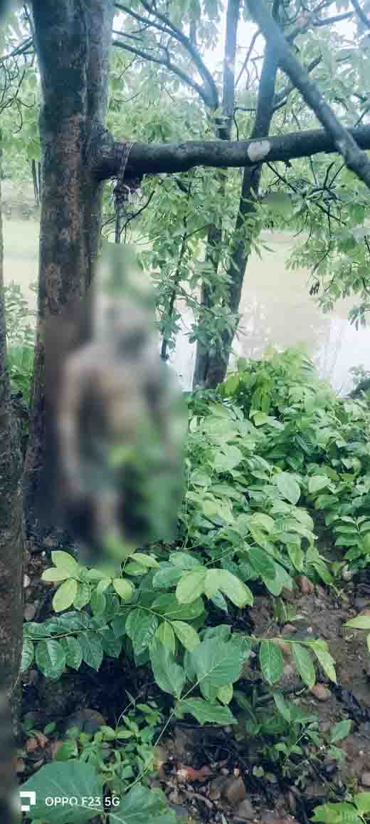 जंगल में पेड़ से लटका मिला अज्ञात व्यक्ति का शव, पहचान के प्रयास में जुटी पुलिस, करीब 3-4 दिन पुराना प्रतीत हो रहा शव, वारिसों की तलाश के लिए फोटो-वीडियो किए जा रहे साझा